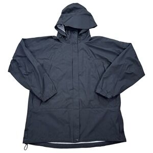 Mountain Equipment Co-Op Rain Jacket Womens XL Black Hooded Waterproof Hiking
